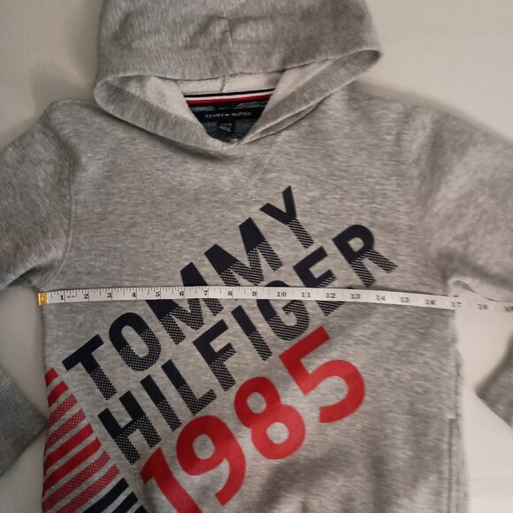 Tommy Hilfiger Boys Gray Hoodie Sweatshirt Size Medium 12/14 - Picture 8 of 12